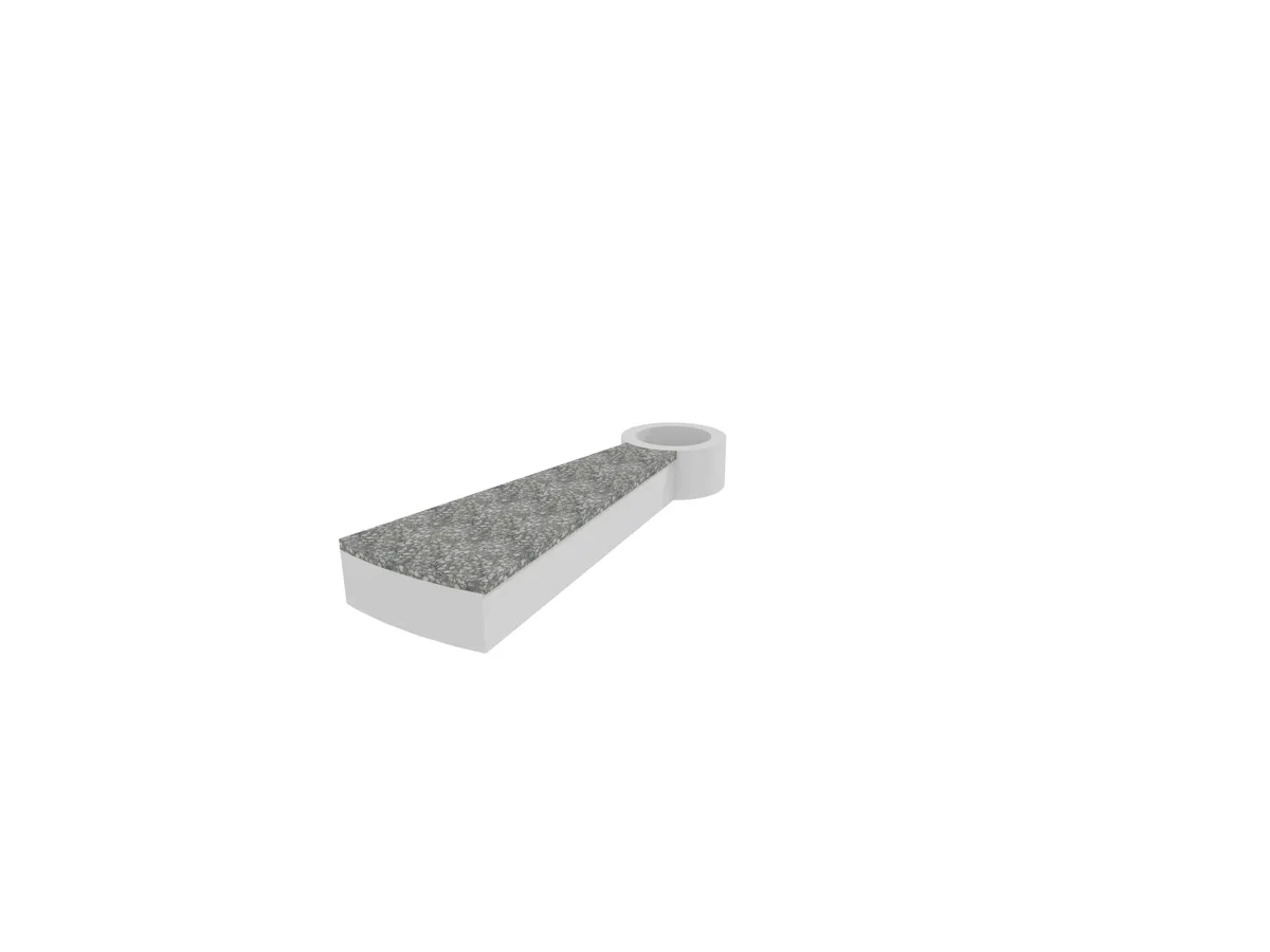 Timanttiporras 3 viisarikierreporras, 3D-havainnekuva 8 — mosaiikkibetoniaskelmat